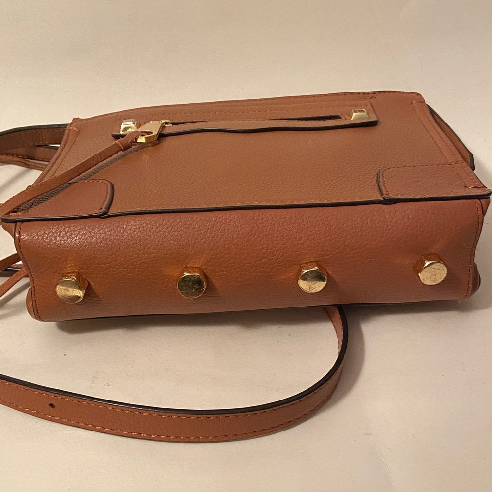 Rebecca Minkoff Regan Crossbody British Tan Leather Bag Purse - Picture 5 of 7